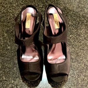 Dressy black wedges. Size 9. Like new.